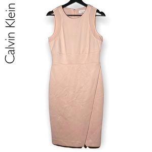 Calvin Klein Pink Sleeveless Sheath Dress Size 6